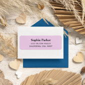 Elegante, rosa einfache SkriptWedding-Rücksendeadr