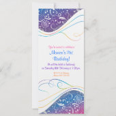 Elegante Rosa Einladung (Rückseite)