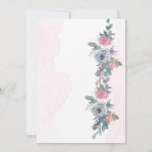 "Elegante rosa Einladung zur Hochzeit: Eine perfek (Rückseite)