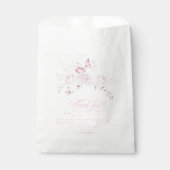 Elegante rosa fancy erste Geburtstagsfeier Geschenktütchen (Vorderseite)