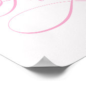Elegante rosa fancy erste Geburtstagsfeier Poster (Ecke)