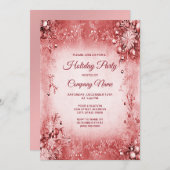 Elegante Rosa Feierlichkeiten Einladung (Vorne/Hinten)