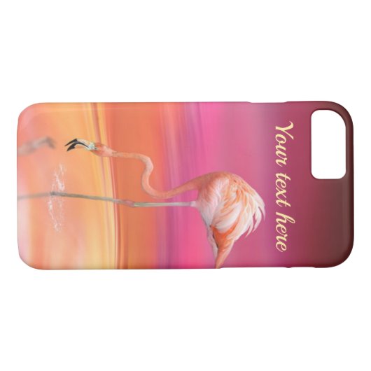Elegante rosa Flamingo Surreal Pastels personalisi Case-Mate iPhone Hülle (Rückseite (Horizontal))
