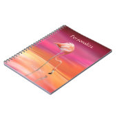 Elegante Rosa Flamingo Watercolor Personalisierte Notizblock (Linke Seite)