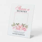 Elegante rosa Flora gemeinsam mit einem Speicher Sockelschild (Vorderseite)