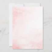 Elegante Rosa Flora Magnolia Hochzeit Wasserfarben Einladung (Rückseite)