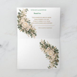 Elegante rosa Floral-Dankeskarten Dankeskarte