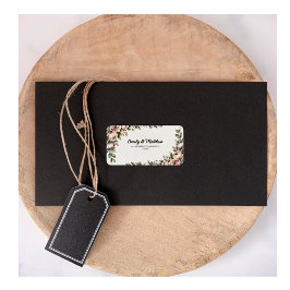 Elegante Rosa Floral Designer Rücksendeadressen-Au Adressaufkleber