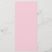 Elegante Rosa Floral Flat Menu Card Menükarte (Rückseite)