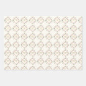 Elegante rosa Floral Gold Script Custom Wedding Geschenkpapier Set (Vorderseite 2)