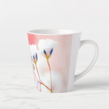 Elegante Rosa Floral Latte Tasse