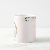 Elegante Rosa Floral Monogram D Kaffeemaschine Tas Kaffeetasse (Mittel)