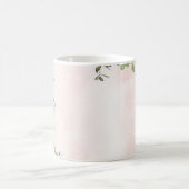 Elegante Rosa Floral Monogram J Coffee Tasse (Mittel)