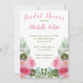 Elegante rosa Floral Wasserfarbe (Vorderseite)