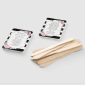 Elegante Rosa Floral Wedding Program Fans Fächer (Non-assembled)