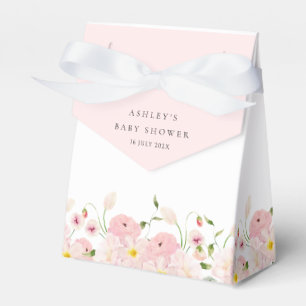 Elegante rosa florale Babyparty Geschenkschachtel