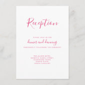 Elegante rosa florale Hochzeitskarte Begleitkarte (Vorderseite)