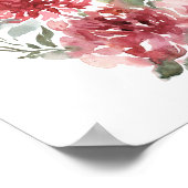 Elegante, rosa, florale Inspiration für Hochzeit Poster (Ecke)