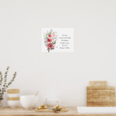 Elegante, rosa, florale Inspiration für Hochzeit Poster (Küche)