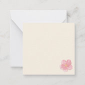 Elegante rosa, florale Mit Monogramm Note Card Mitteilungskarte (Rückseite)