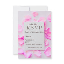 Elegante rosa florale RsvpCard | Rosenblüten A
