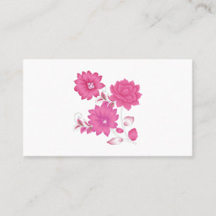 Elegante rosa florale Visitenkarte Telefonnummerkarte