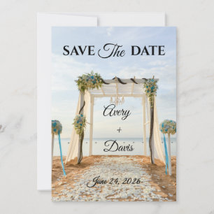 Elegante rosa florale voll editierbare Save-the-Da Einladung