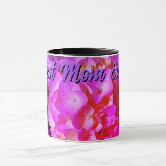 Elegante, rosa Fuchsienrosa, violette Blumen Tasse (Zentrum)