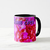Elegante, rosa Fuchsienrosa, violette Blumen Tasse (VorderseiteRechts)