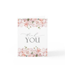 Elegante Rosa Garden Blume Danke Karte