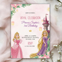 Elegante rosa Geburtstagseinladung