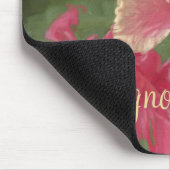 Elegante rosa Gelbe Blume personalisieren Mousepad (Ecke)