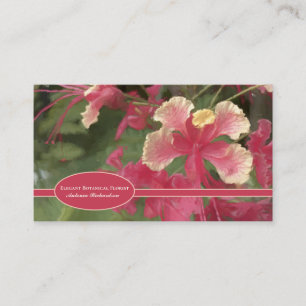 Elegante rosa Gelbe Blume personalisieren Visitenkarte