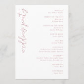 Elegante rosa geometrische Hochzeit Programm (Rückseite)