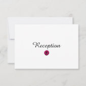 Elegante Rosa Gerbera Daisy Wedding Reception Card Einladung (Rückseite)