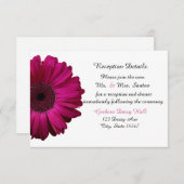 Elegante Rosa Gerbera Daisy Wedding Reception Card Einladung (Vorne/Hinten)