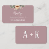 Elegante, rosa Gift Registrierungskarte Begleitkarte (Vorne/Hinten)