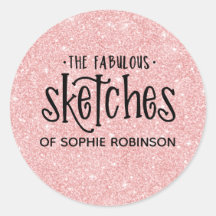 Elegante Rosa Girly Glitzer Business