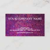 Elegante rosa Glitzer Kreditkarte Visitenkarte (Rückseite)