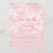 Elegante, rosa, glitzernde Buch-Save the Date-Kart Save The Date (Vorne/Hinten)