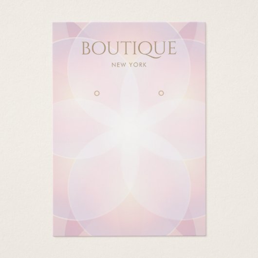 Elegante rosa Glow Earring Display Card (Vorderseite)