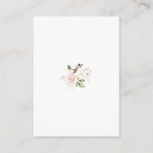 Elegante Rosa Gold Blume Hochzeitdetails Begleitkarte (Rückseite)