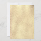 Elegante Rosa Gold Cross Baby Taufe Einladung (Rückseite)