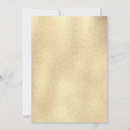 Elegante Rosa Gold Cross Baby Taufe Einladung (Rückseite)