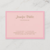 Elegante rosa Gold Handschrift Text Moderne Vorlag Visitenkarte (Rückseite)