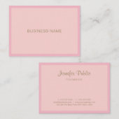 Elegante rosa Gold Handschrift Text Moderne Vorlag Visitenkarte (Vorne/Hinten)