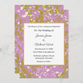 Elegante Rosa Gold Rahmen Hochzeitsempfang Einladung (Vorne/Hinten)