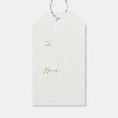 Elegante Rosa Gold Vintage Weihnachten Geschenkanhänger (Rückseite)