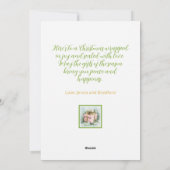 Elegante Rosa Gold Vintage Weihnachtskarte Feiertagskarte (Rückseite)