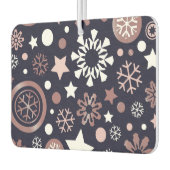 Elegante rosa goldene metallische Winterschneefloc Autolufterfrischer (Links)